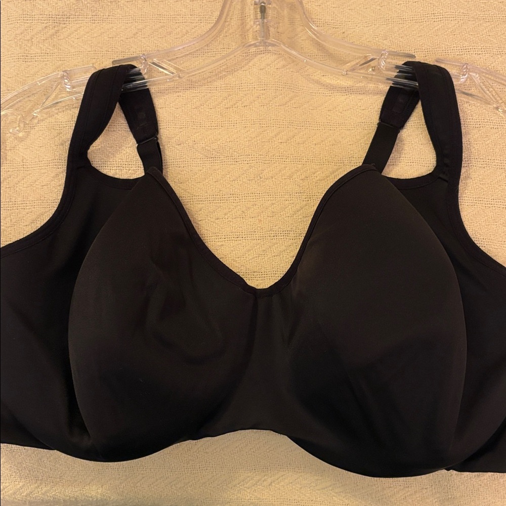 NWOT 42DDD Cacique smooth Balconette Black Full Coverage underwire Comfort Bra